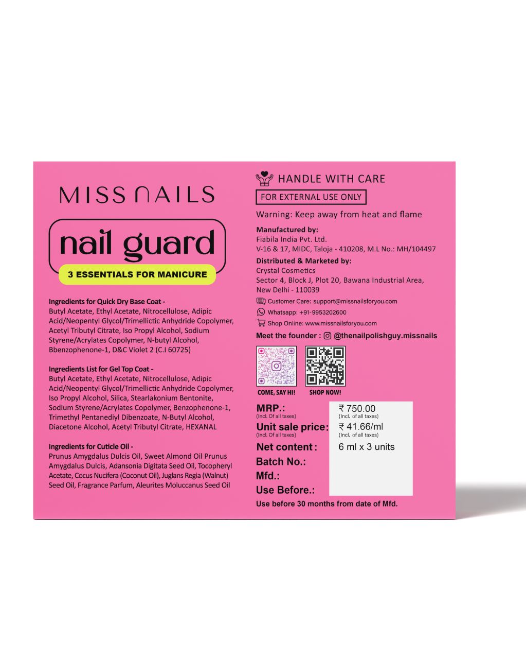 Nail Guard Manicure Kit (Pack of 3)