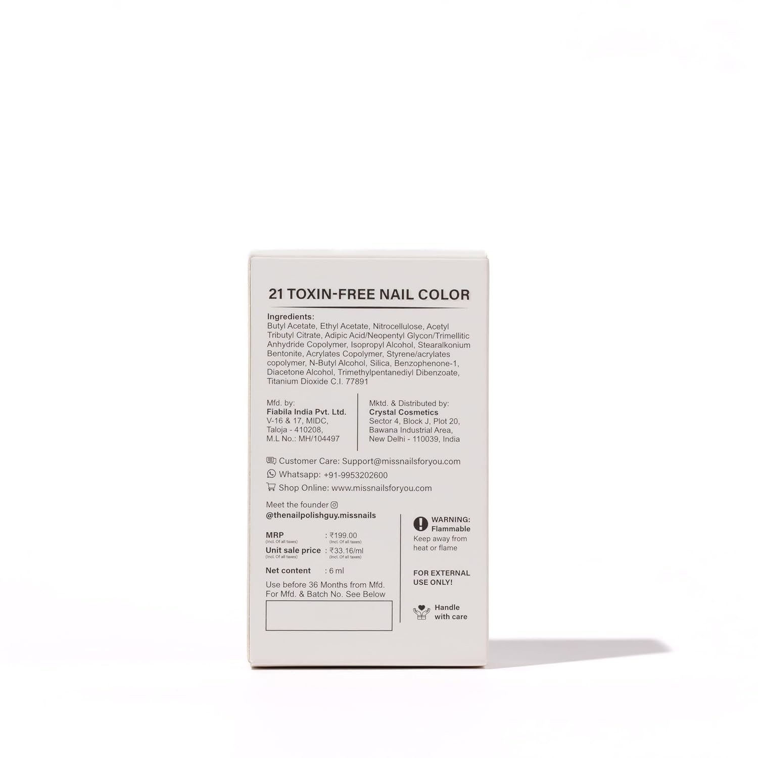 Miss Nails One Coat White