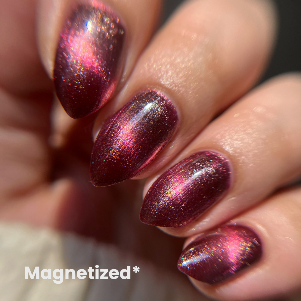 Non-UV Cat Eye Magnetic Nail Polish - (Red Emerald)