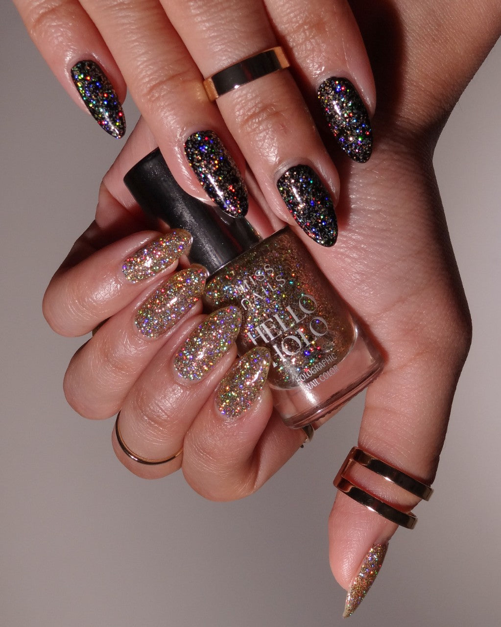 Holo luxe on black shruti
