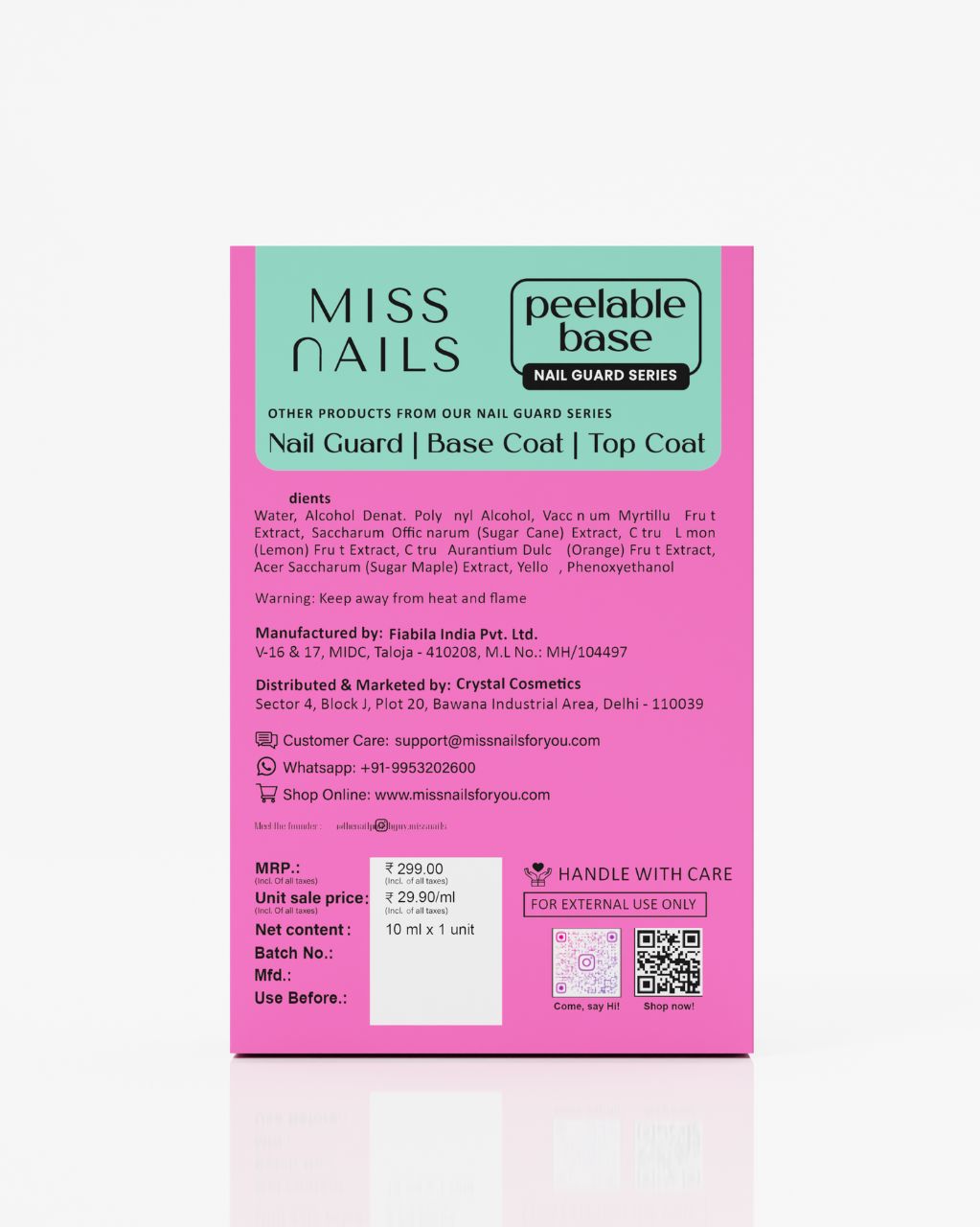 Peel Off Base Coat ( 10ml X 2 )