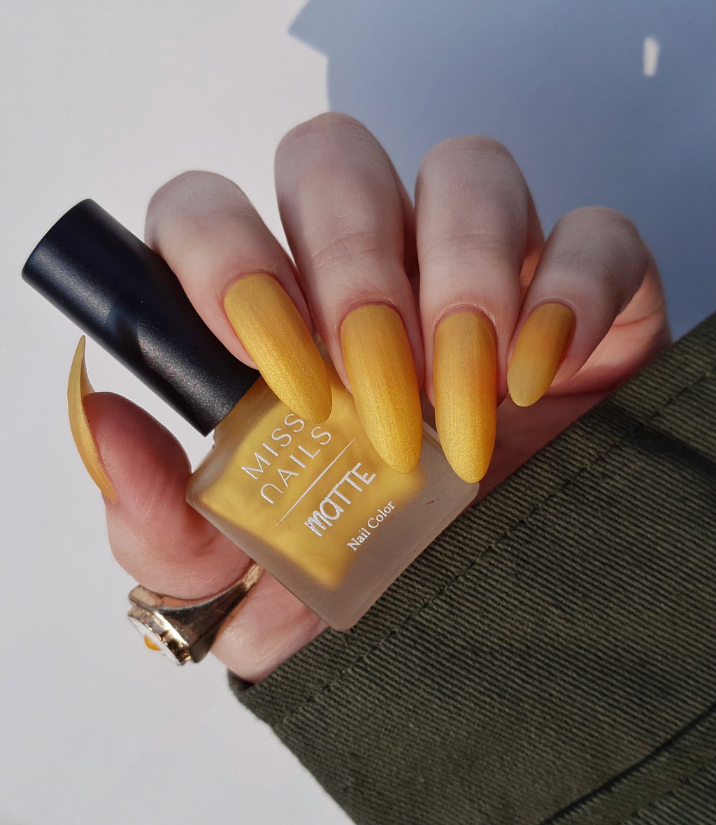 Matte gold best sale nail polish