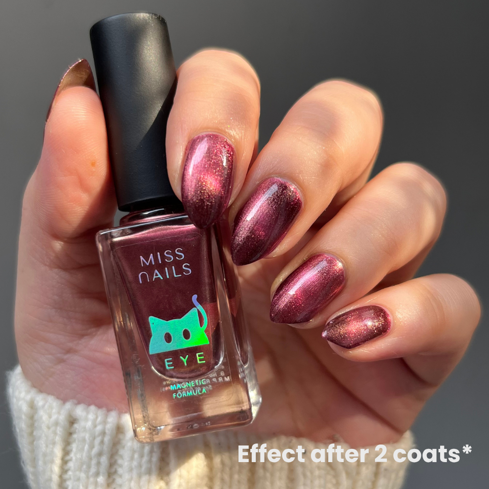 Non-UV Cat Eye Magnetic Nail Polish - (Red Emerald)
