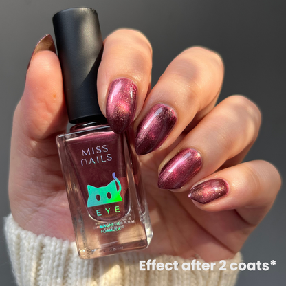 Non-UV Cat Eye Magnetic Nail Polish - (Red Emerald)