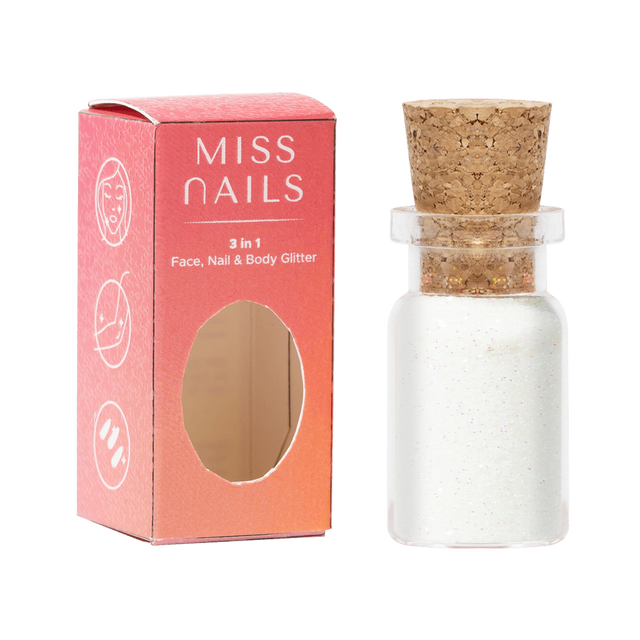 Miss Nails 3 in 1 Glitter - ( The White 15 )