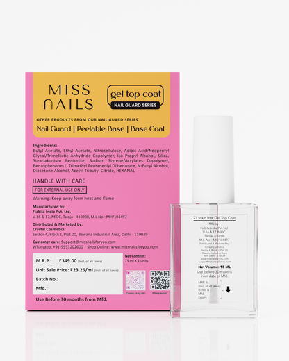 Seal the deal No Smudge Gel Top Coat 15 mL