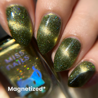 Non-UV Cat Eye Magnetic Nail Polish - (Green Grassland)