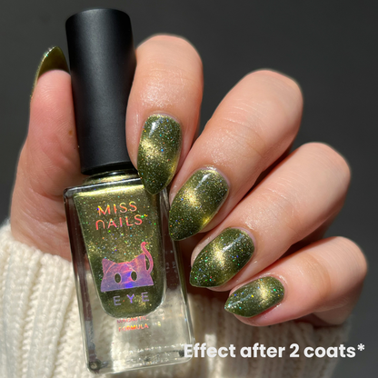 Non-UV Cat Eye Magnetic Nail Polish - (Green Grassland)