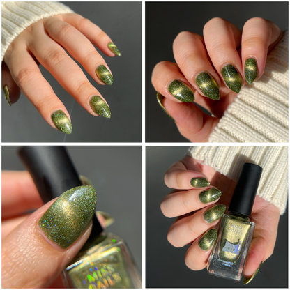 Non-UV Cat Eye Magnetic Nail Polish - (Green Grassland)