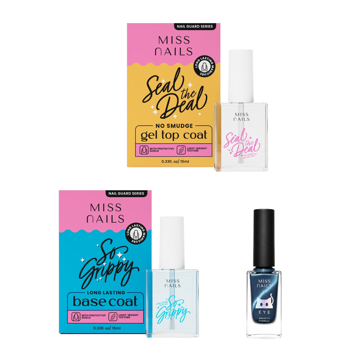 Deep Blue Sea + So Grippy Base Coat + Seal The Deal Top Coat