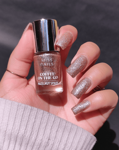hazelnut spark by miss nails Coffee on the go collection swatched by Ankitaa