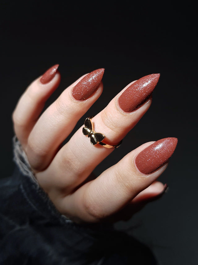 Miss Nails Sugar Matte Nail Enamel - Almond Brown