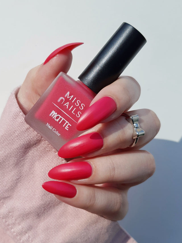 Miss Nails Matte Nail Enamel - Scarlet Red