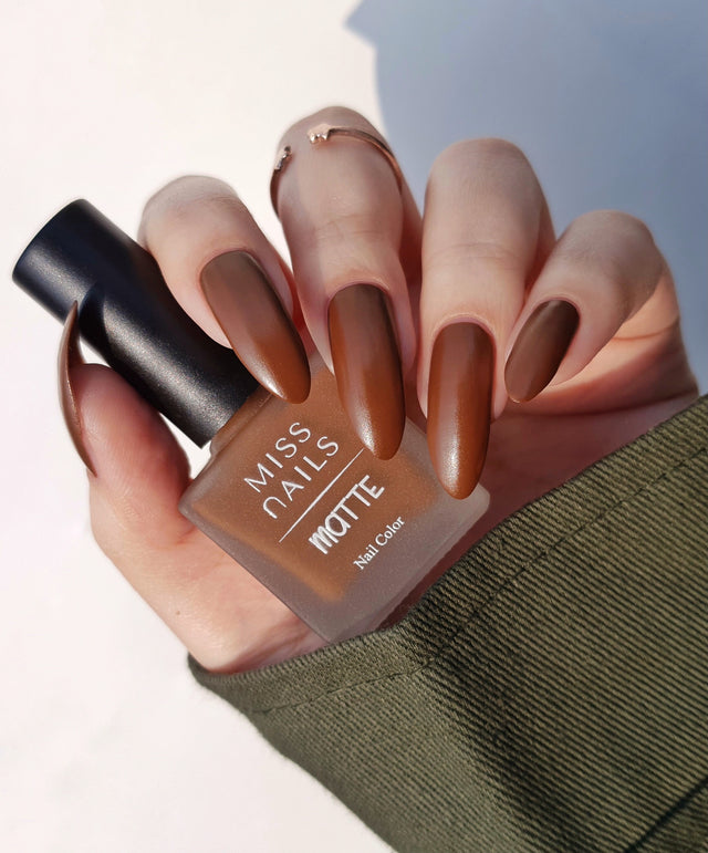 Miss Nails Matte Nail Enamel - Brown Affaire