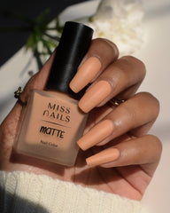Miss Nails Matte Nail Enamel - Coffee Shots