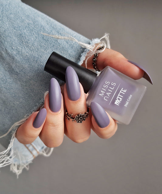 Miss Nails Matte Nail Enamel - Gray Goose