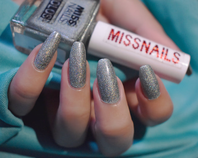 Miss Nails Holographic Nail Enamel - Military Girl