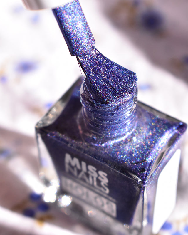 Miss Nails Holographic Nail Enamel - Blue Mirage