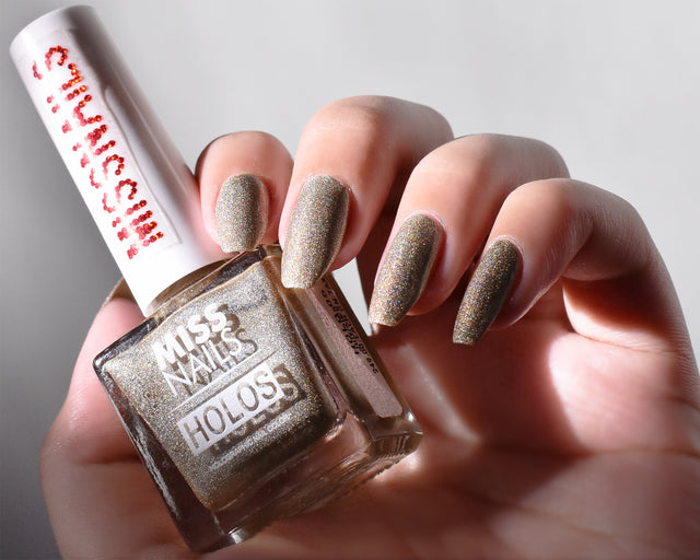 Miss Nails Holographic Nail Enamel - Ice Champagne