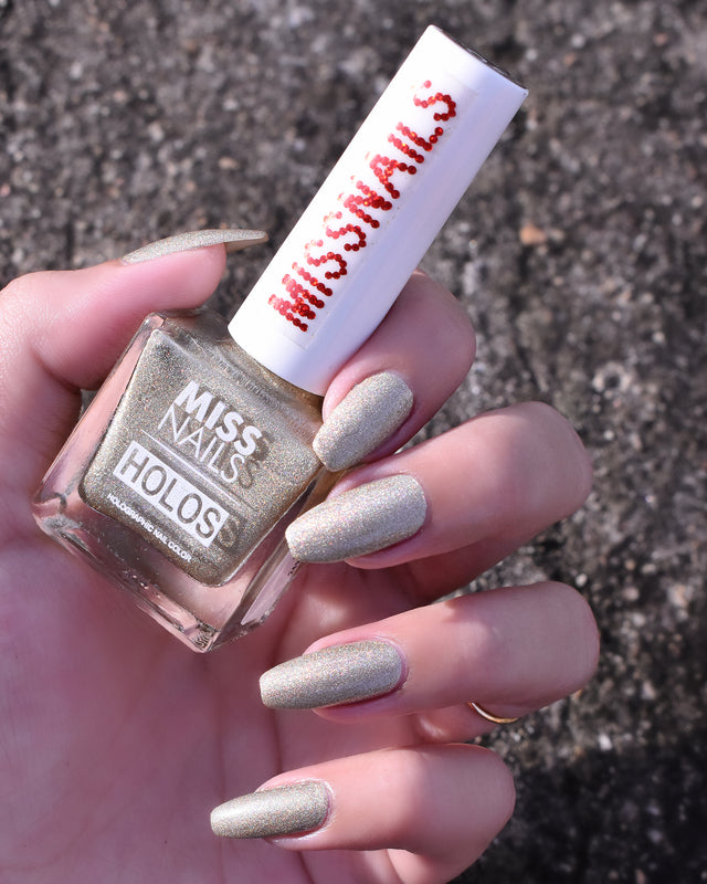 Miss Nails Holographic Nail Enamel - Ice Champagne