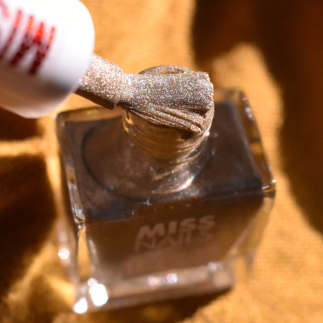Miss Nails Holographic Nail Enamel - Ice Champagne