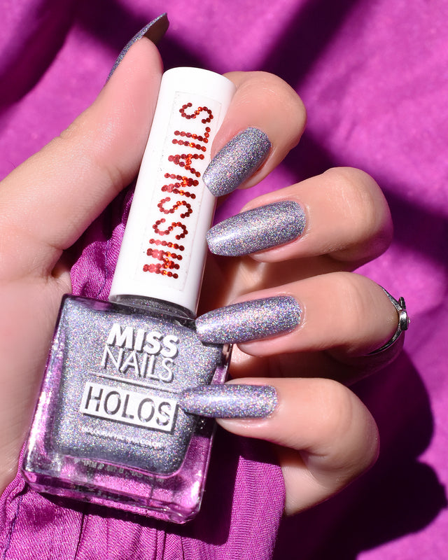 Miss Nails Holographic Nail Enamel - Mauve Blush