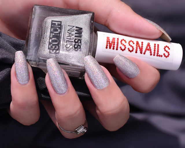 Miss Nails Holographic Nail Enamel - Snow Flakes