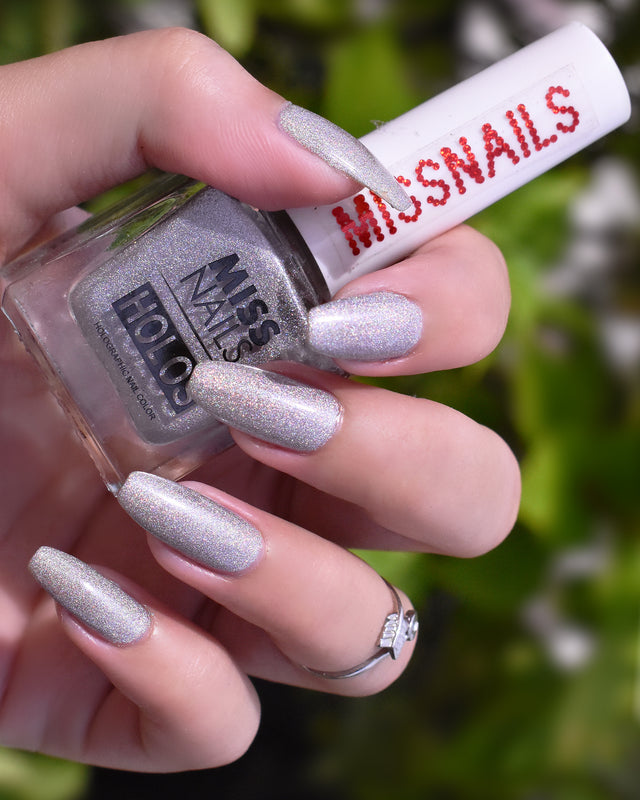 Miss Nails Holographic Nail Enamel - Snow Flakes