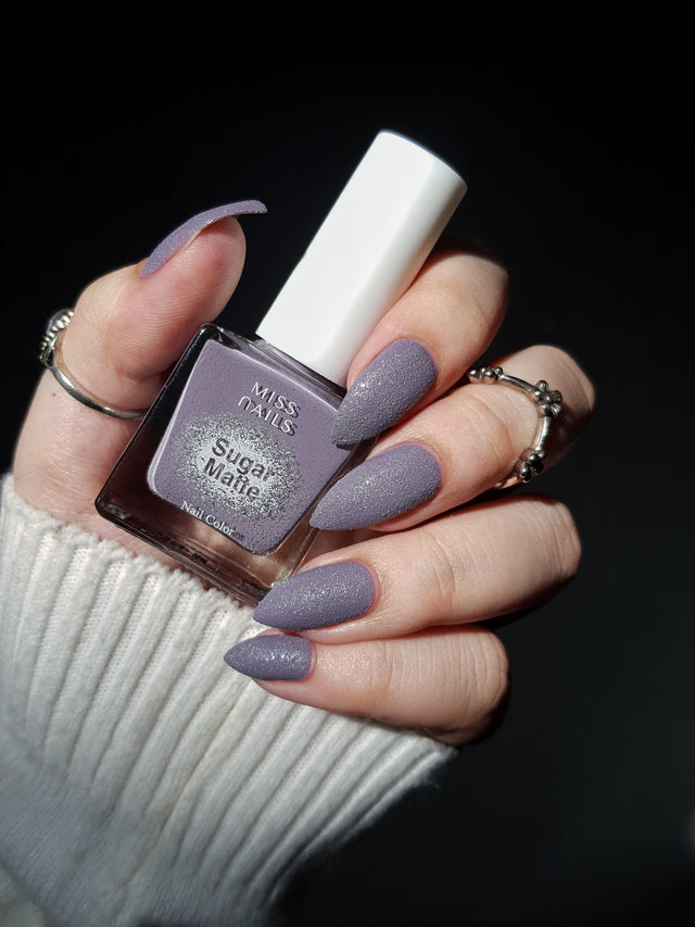 Miss Nails Sugar Matte Nail Enamel - Flip Grey