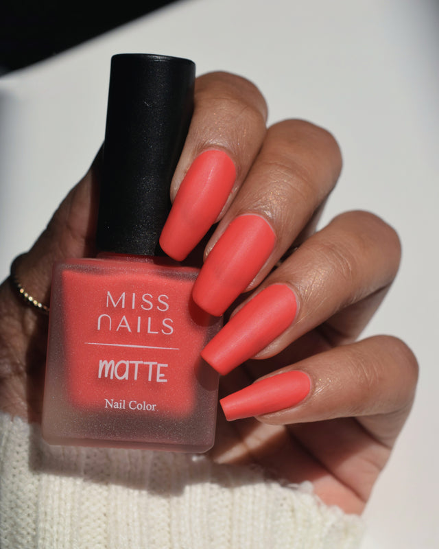Miss Nails Matte Nail Enamel - Orange Boom